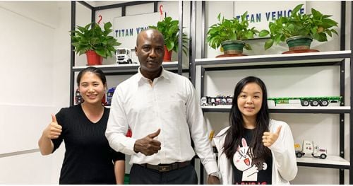 Tanzanian Customer Purchased Tri Axle Dropside Trailer from Tongya Vehicle