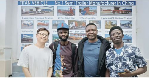 Guam Customers Visited Tongya and Purchased Bulk Cement Tanker Trailer