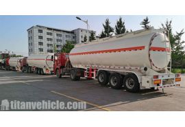 Guyana customers' 3 Axle fuel tanker trailer has finished