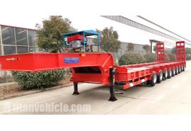 9 Line 18 Axle Extendable Lowbed Trailer will be sent to Vietnam Hanoi