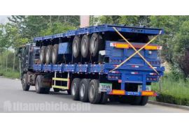 Triaxle Trailer with Boards Ready to Ship to Zimbabwe