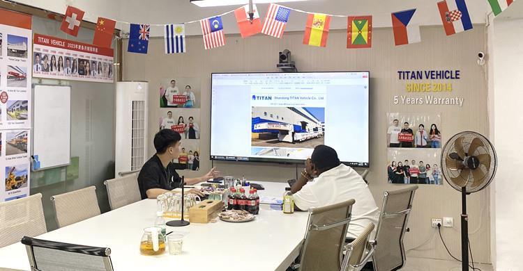 Congolese Customer Come to Tongya to Buy Low Loader Trailer