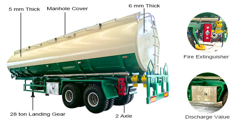 40000 Liters Diesel Tanker Trailer for Sale in Mali