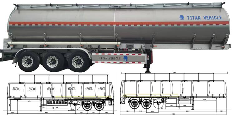 34000 Liters Aluminum Tanker Semi Trailer for Sale In Jamaica