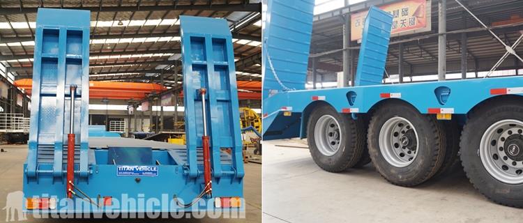 Details of Tri Axle 80Ton Lowbed Semi Trailer