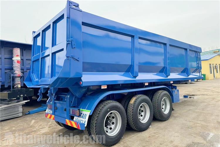 Tri Axle 30CBM Dump Semi Trailer for Sale In Dominican
