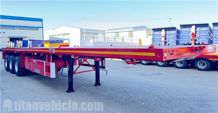 Triple Axle Flat Deck Trailer for Sale In Mongolia