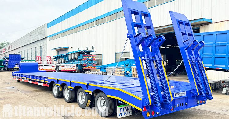 4 Axle 100 Ton Low Bed Trailer for Sale in United Arab Emirates