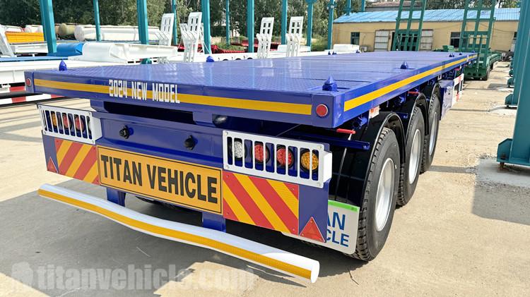 Tongya Vehicle Tri Axle Flat Deck Trailer for Sale in Tanzania