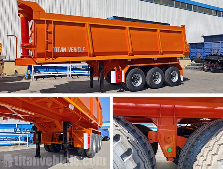Tri Axle End Dump Trailer for Sale in Senegal