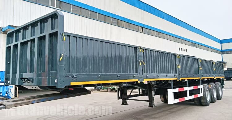 Tri Axle Sidewall Cargo Semi Trailer for Sale in Zimbabwe