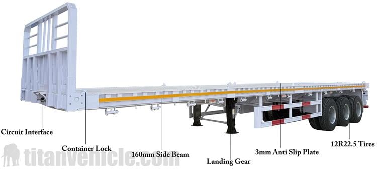 Tri Axle Flat Deck Trailer for Sale In Barbados