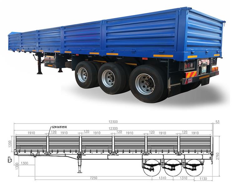 Drop Side Trailer for Sale Dropside Truck Trailer Manufacturer - Tongya Vehicle
