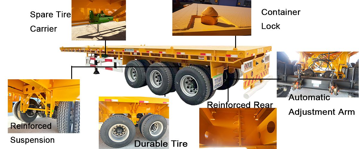 Buy 40 Ft Flatbed Trailer for Sale in Guyana