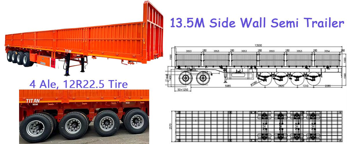 Side Wall Cargo Semi Trailer in Zimbabwe