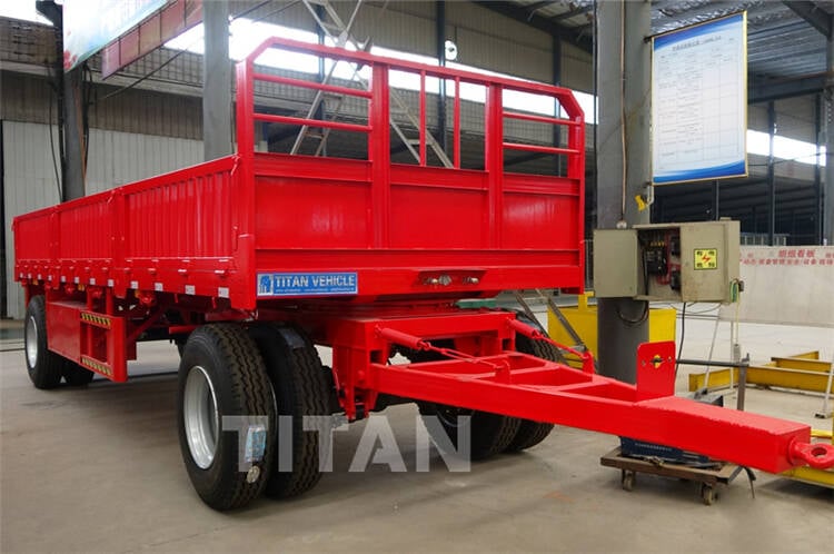 2 axle drawbar side wall semi trailer trailer Side Board drawbar vehicle