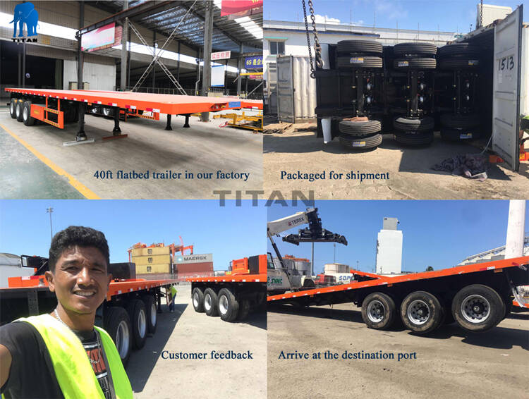 Tri Axle Flat Deck Trailer for Sale in Philippines - Tongya Vehicle