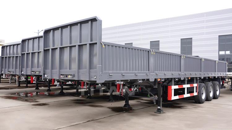 Chengda Side Wall Trailer | 60 Ton Sideboard Trailer | Triaxle Trailer with Drop Side for Sale