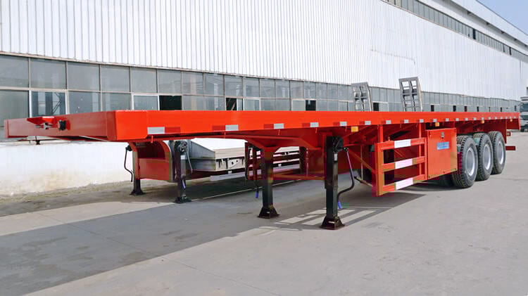 Tri Axle 40Ft Flatbed Truck Trailer