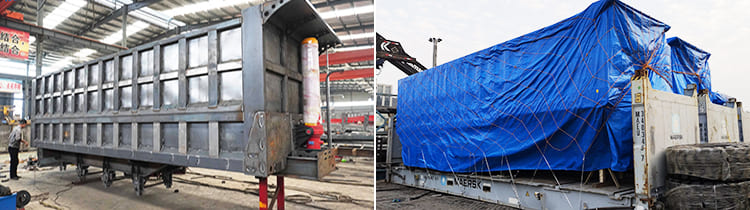 Tri axles semi tipper trailer