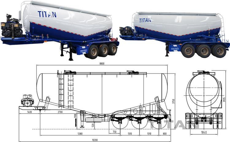 35CBM Cement Tanker Truck Trailer for Sale Price 