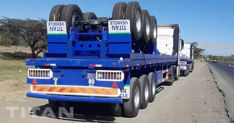 Triple Axle Flat Bed Semi Trailer 40 Foot