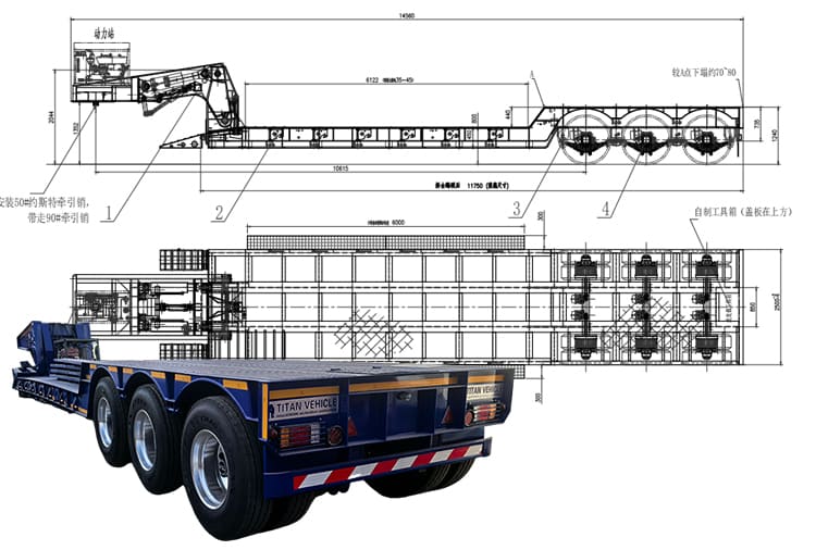 Tri Axle 100 Ton Removable Gooseneck Trailer | RGN Lowboy Trailer Cost for Sale in Jamaica