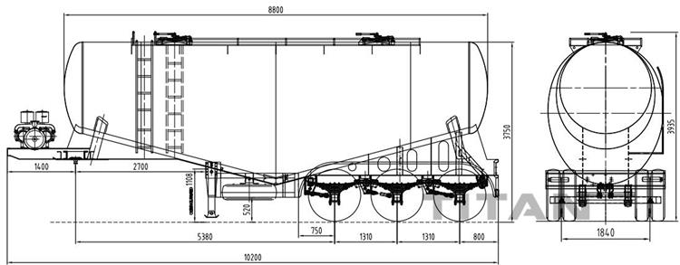 Dry Bulk Cement Tanker for Sale In Zimbabwe - Silo Trailer