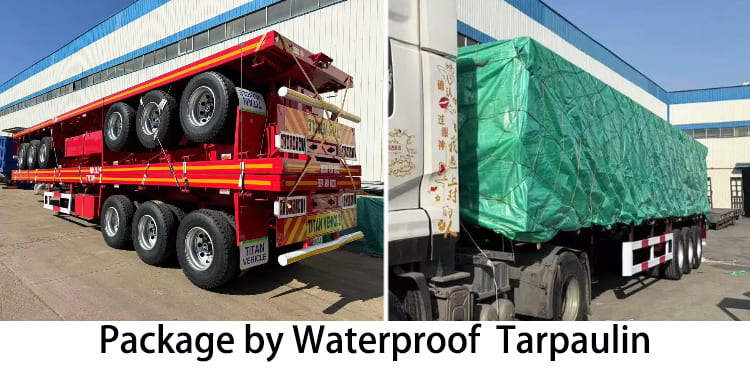 Triple Axle Flatbed Semi Truck Trailer for Sale in Guam