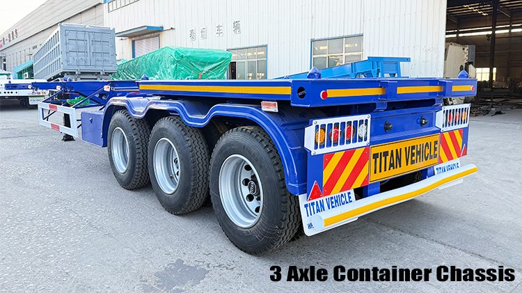 Tri Axle Shipping Container Chassis Trailer for Sale in Guam