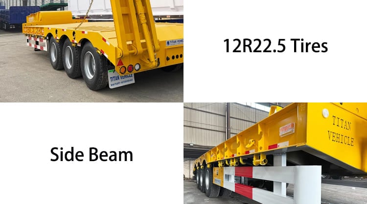 Tri Axle Lowbed Truck Low Loader Trailer for Sale in Guam