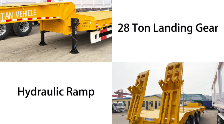 Tri Axle Lowbed Truck Low Loader Trailer for Sale in Guam