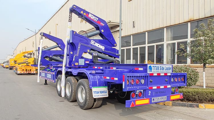 Container Side Lifter Trailer with Crane for Sale in Guyana