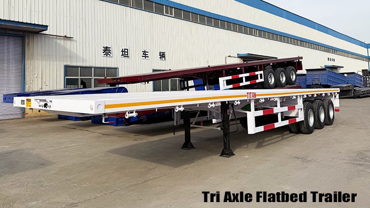 Tri Axle 40 Ft Semi Flat Bed Trailer for Sale Near Me in Guyana