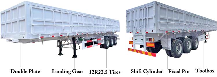 New Tri Axle Side Tipper Semi Trailers for Sale In Congo Kinshasa