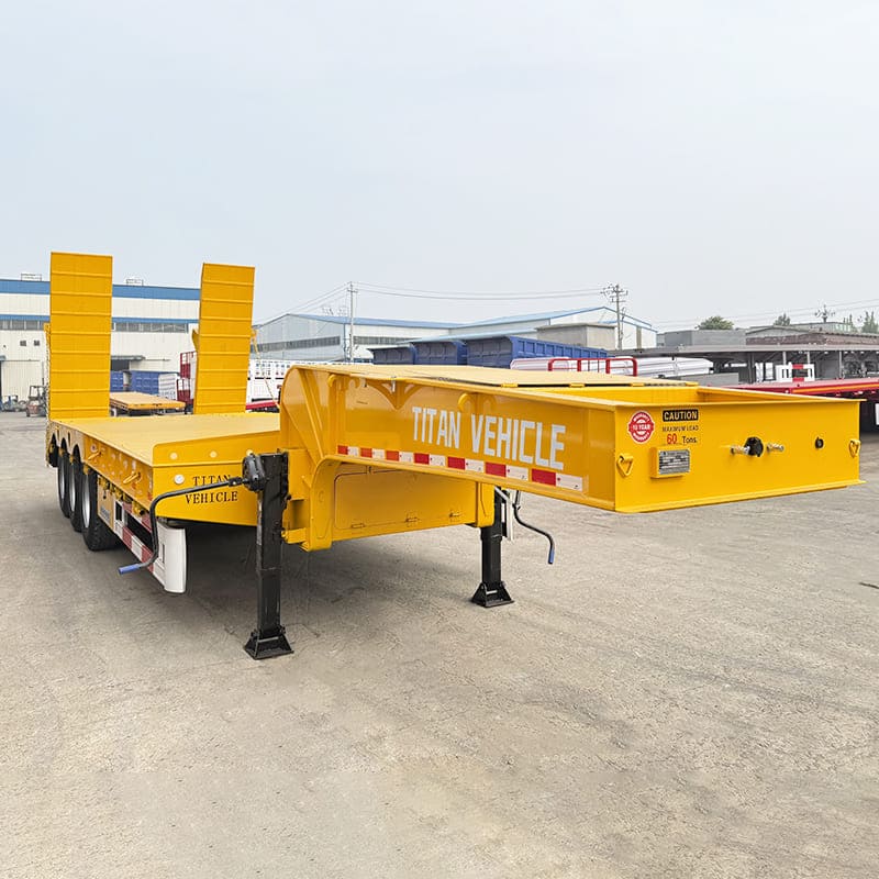 Tri Axle Lowbed Truck Trailer