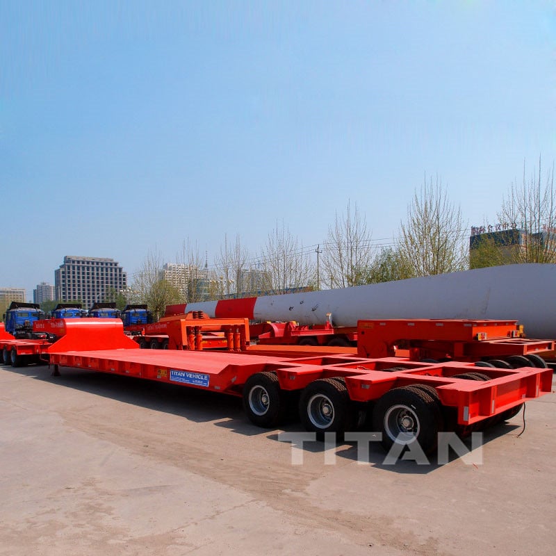 Heavy duty 3 line 6 axles 130 ton low bed trailer