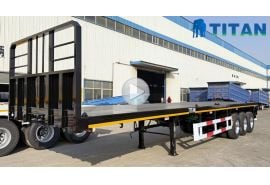 Flat Bed Trailer with Front Wall