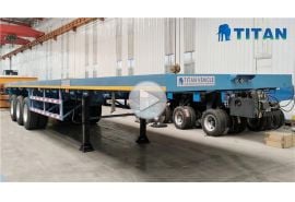 3 Axle Telescopic Flatbed Trailer